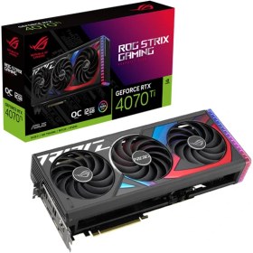 تصویر کارت گرافیک ایسوس مدل ROG Strix GeForce RTX 4070 Ti GDDR6X حافظه 12 گیگابایت Asus ROG Strix GeForce RTX 4070 Ti 12G GDDR6X Graphics Card