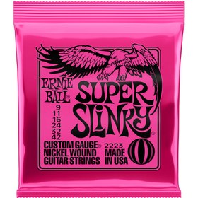 تصویر سیم گیتار الکتریک ERNIEBALL SUPER SLINKY NICKEL WOUND 9-42 