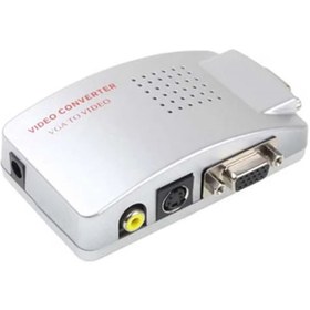 تصویر مبدل VGA به AV وی نت مدل V-COVGA2AVM همراه با کابل برق Vnet V-COVGA2AVM VGA to AV with USB Power Cable