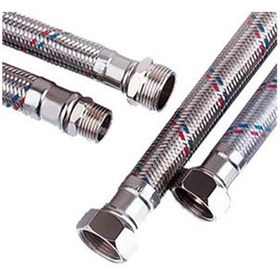 تصویر شیلنگ حصیری پکیج دو سر مهره 3/4 _50 سانت 