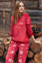 تصویر ست لباس خواب زمستانی فوق العاده نرم زنانه 