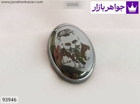 تصویر نگین حدید صینی طرح حاج قاسم سلیمانی کد 93946 