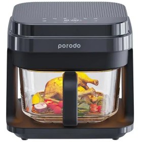 تصویر سرخ کن porodo lifestyle glass pot air fryer 5.5L 1200W 