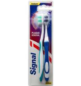 تصویر مسواک متوسط پاک کننده پلاک دندان بسته 2 عددی سیگنال Signal Effective Clean Medium Toothbrush 2Pcs