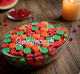 تصویر قند یلدایی رنگی تزیینی طعم دار - ساده / 100گرم qandnoosh