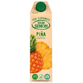تصویر آبمیوه ارگانیک اسپانیایی دن سیمون Don Simon آب آناناس خالص 100% فشرده 1 لیتر 