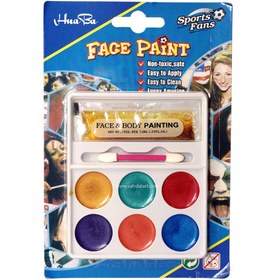 تصویر رنگ گریم صورت 6 رنگ متالیک 