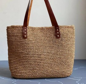 تصویر کیف دست بافت رافیا 