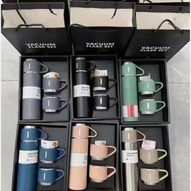 تصویر فلاسک سه کاپ فلاسک سه کاپ