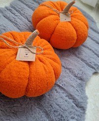 تصویر کدو تدی دکوری تزئینی - سایز متوسط۲۰سانت / نارنجی 