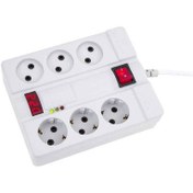 تصویر محافظ شش خانه دیجیتال پارت الکتریک با کابل 1.8 متری مدل PE2060 پارت الکتریک - PE2060