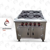 تصویر اجاق گاز 4 شعله صنعتی 