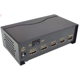 تصویر اسپلیتر 4 پورت HDMI کی نت پلاس مدل KPS644 K-net Plus 4 Port HDMI1.4 Splitter KPS644