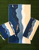 تصویر پک اقتصادی حوله زیرانداز ورزشی و کوله ورزشی(شوزبگ) طرح آرامش 