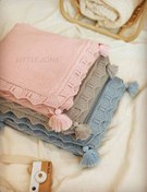 تصویر پتوی بافت خزدار نواردار 