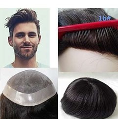 تصویر پروتز مو طبیعی بالای سر مردانه لس آنجلس (کد:8017) - 15*20 Men's overhead hair prosthesis(code:8017)