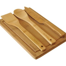 تصویر ست 4 تکه تخته گوشت بامبوم مدل: tofu bambum- BKTF01-tofu