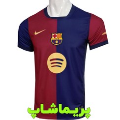 تصویر لباس اول بارسلونا 2025 آستین بلند هواداری کیفیت A+ تایلندی Barcelona 2025 long-sleeve fan jersey, Thai A+ quality