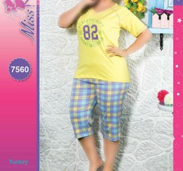 تصویر تی شرت شلوارک سایز بزرگ زنانه ترک - 7560 Miss Tiko 