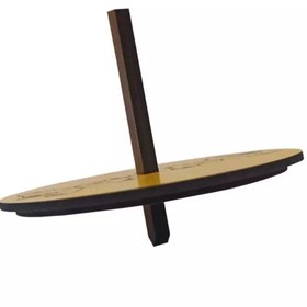 تصویر فرفره چوبی با طرح حکاکی شده ی خرس کد k-55 با رنگ های مختلف 