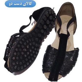 تصویر صندل تخت زنانه مشکی کد F153 