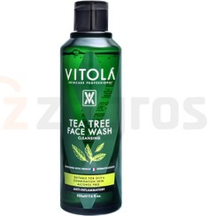 تصویر ژل شستشوی صورت درخت چای (تی تری) ویتولا مناسب پوست چرب و مختلط Vitola Tea Tree Face Wash