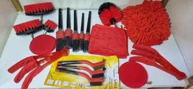تصویر کیت ۱۸ عددی دیتیلینگ و تمیزکاری اتومبیل 