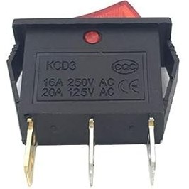 تصویر کلید تک پل مدل KCD3 - قرمز 