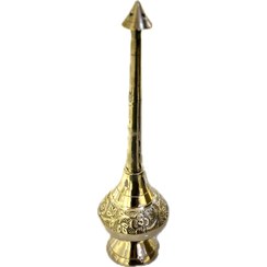 تصویر گلاب پاش قلمی (میله ای) سایز کوچک طرح گل برنجی هندی 