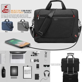 تصویر کیف لپ‌تاپ کول‌بل با درگاه USB مناسب لپ‌تاپ‌های 17.3 اینچ Cool Bell CB-3038 Brand Messenger Laptop Bag 17.3 Inch 