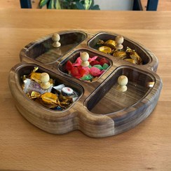 تصویر جعبه پذيرایی گرد 5 خانه گلبرگی كد 1150417 