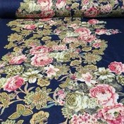 تصویر پارچه ملحفه 240 عرض گل سرخ صورمعه ای 