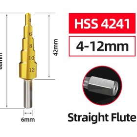 تصویر مته کاجی سایزHSS 12-4 Step Drill