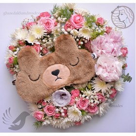 تصویر چشمبند فانتزی خواب طرح خرس جدی 