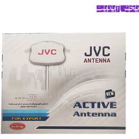 تصویر آنتن هوایی JVC به همراه دستگاه تقویت سیگنال + 2 خروجی 