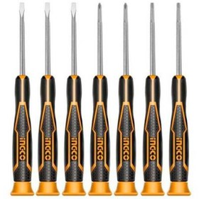 تصویر ست پیچ گوشتی 7 عددی اینکو Ingco HKSD0718 Ingco HKSD0718 Screwdriver Set 7 PCS