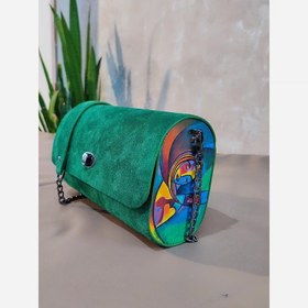 تصویر کیف دستی طرح کوبیسم 