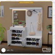 تصویر جاکفشی نشیمن دار با کلاف MDF 