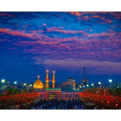 تصویر تابلو شاسی مدل کربلا طرح بین الحرمین حرم حضرت ابوالفضل العباس (ع) کد 29 