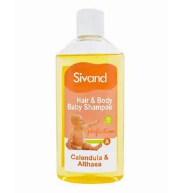 تصویر شامپو سر و بدن کودک حاوی عصاره کالاندولا و گل ختمی 200میل سیوند Sivand Hair And Body Baby Shampoo Calendula 200ml