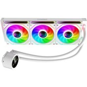 تصویر خنک کننده مایع پردازنده گیم مکس مدل IceBurg 360 Digital WH 