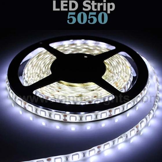 خرید و قیمت LED نواری 5050 سفید(یک رول) | ترب