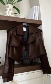 تصویر کاپشن چرم پینترسی 