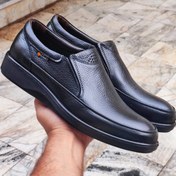 تصویر کفش طبی مردانه چرم طبیعی تبریز مدل ساعتی 