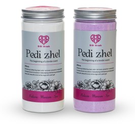 تصویر پدی ژل 1/6 کیلویی با حلال بی بی بمب/آبرسان و نرم کننده برای رفع خشکی و ترک پا - بنفش 