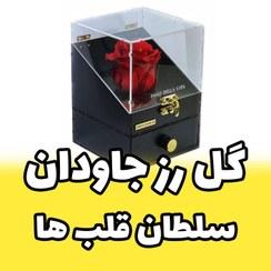 تصویر جعبه موزیکال اینو دلا ویتا طرح گل رز جاودان ملودی سلطان قلب ها مدل کشو دار 