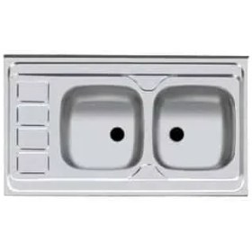 تصویر سینک روکار دو لگنه اخوان کد 60*100 