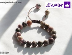 تصویر دستبند سنگی رودونیت زیبا کد 151560 