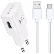 تصویر شارژر فست سامسونگ A51 ظرفیت ۱۵ وات با کابل تایپ سی 