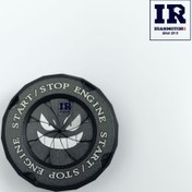 تصویر کاور سوییچ موتورسیکلت فلزی قرمز و مشکی 